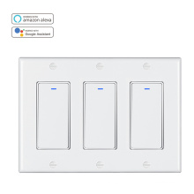Hot sell good quality wifi/zigbee 3 gang smart remote control electric smart switch